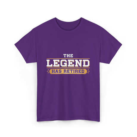 The Legend Has Retired Retirement T-Shirt - Purple