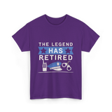 The Legend Has Retired Retirement T-Shirt - Purple