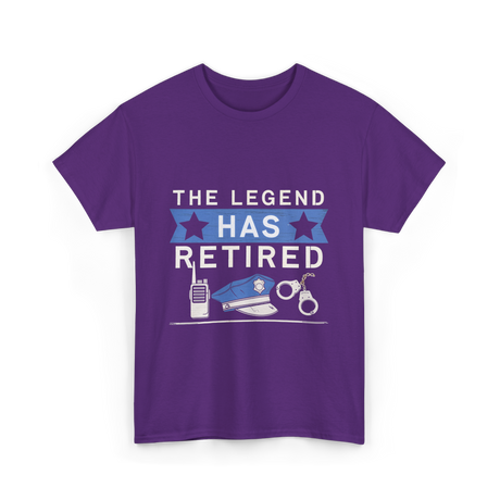 The Legend Has Retired Retirement T-Shirt - Purple