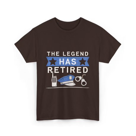 The Legend Has Retired Retirement T-Shirt - Dark Chocolate