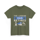 The Legend Has Retired Retirement T-Shirt - Military Green