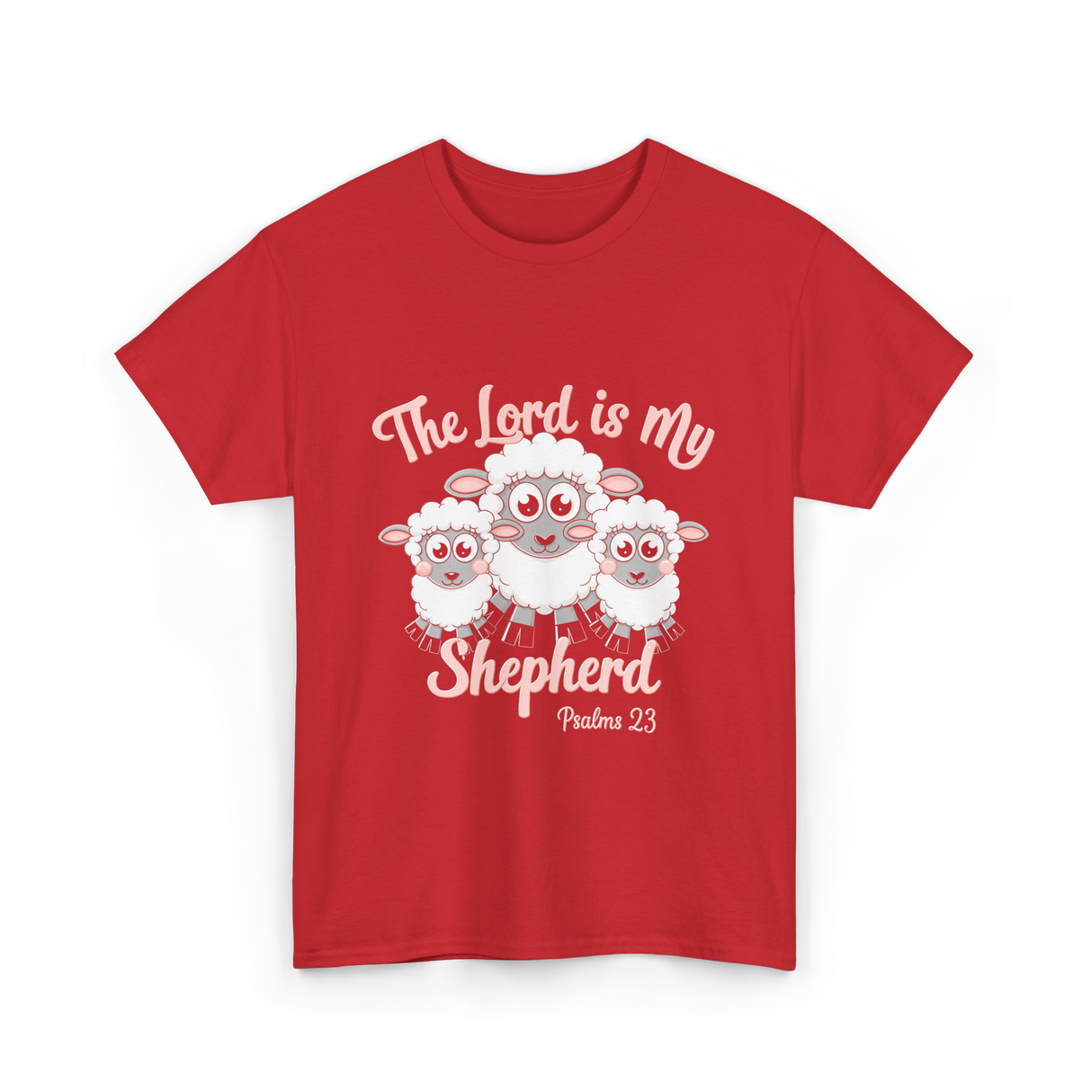 The Lord is My Shepherd Bible T-Shirt - Red