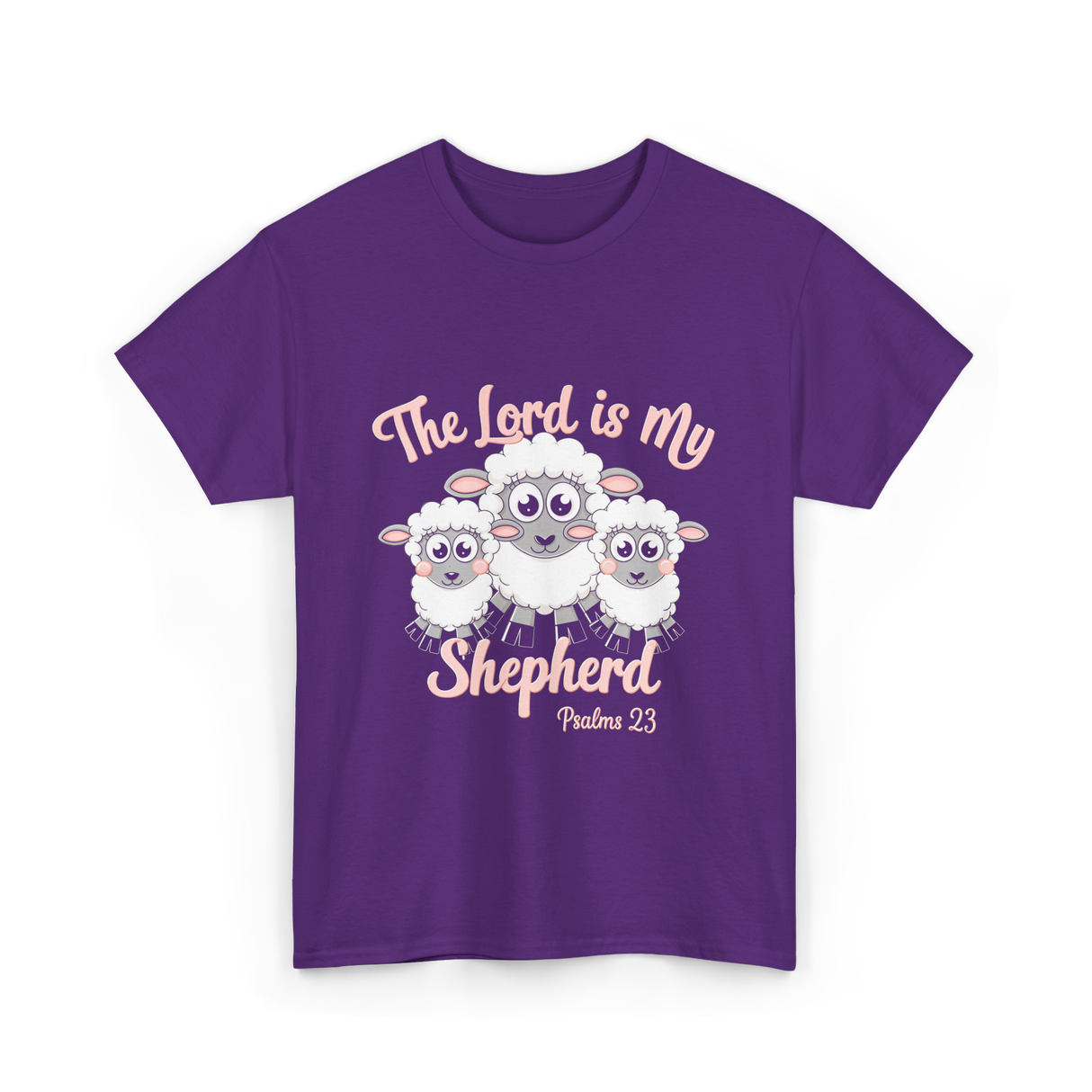 The Lord is My Shepherd Bible T-Shirt - Purple