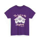 The Lord is My Shepherd Bible T-Shirt - Purple