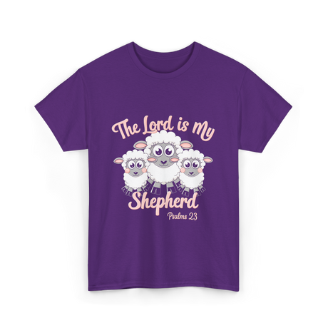 The Lord is My Shepherd Bible T-Shirt - Purple