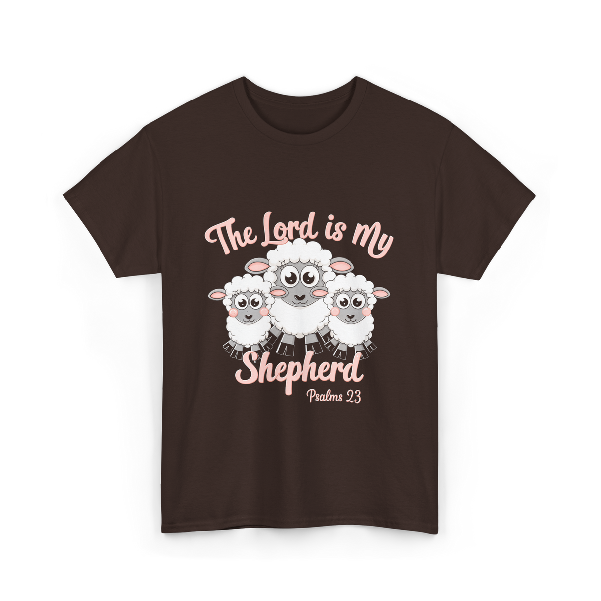 The Lord is My Shepherd Bible T-Shirt - Dark Chocolate