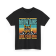 The Meowtains Are Calling Cat T-Shirt - Black