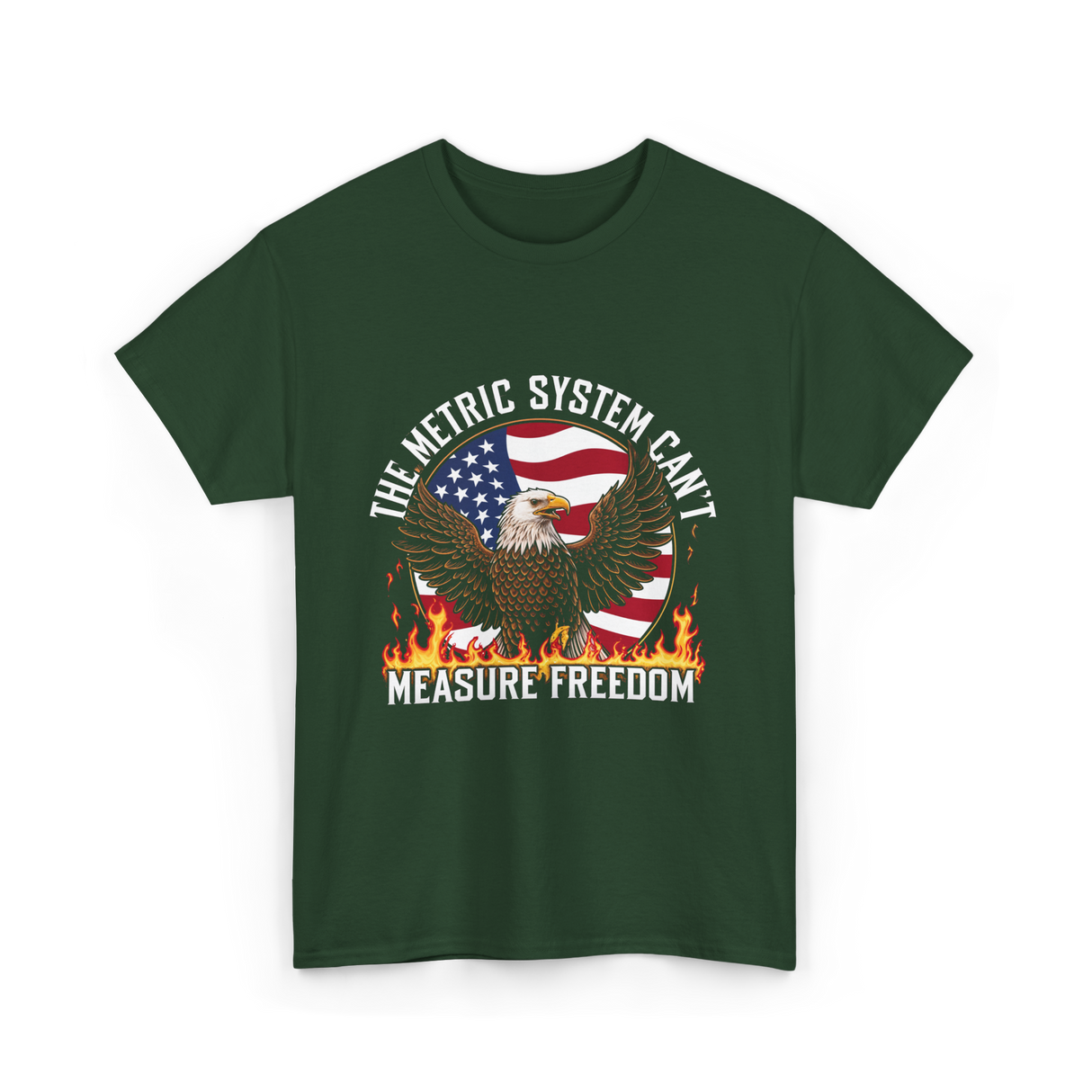 The Metric System Measure Freedom T-Shirt - Forest Green