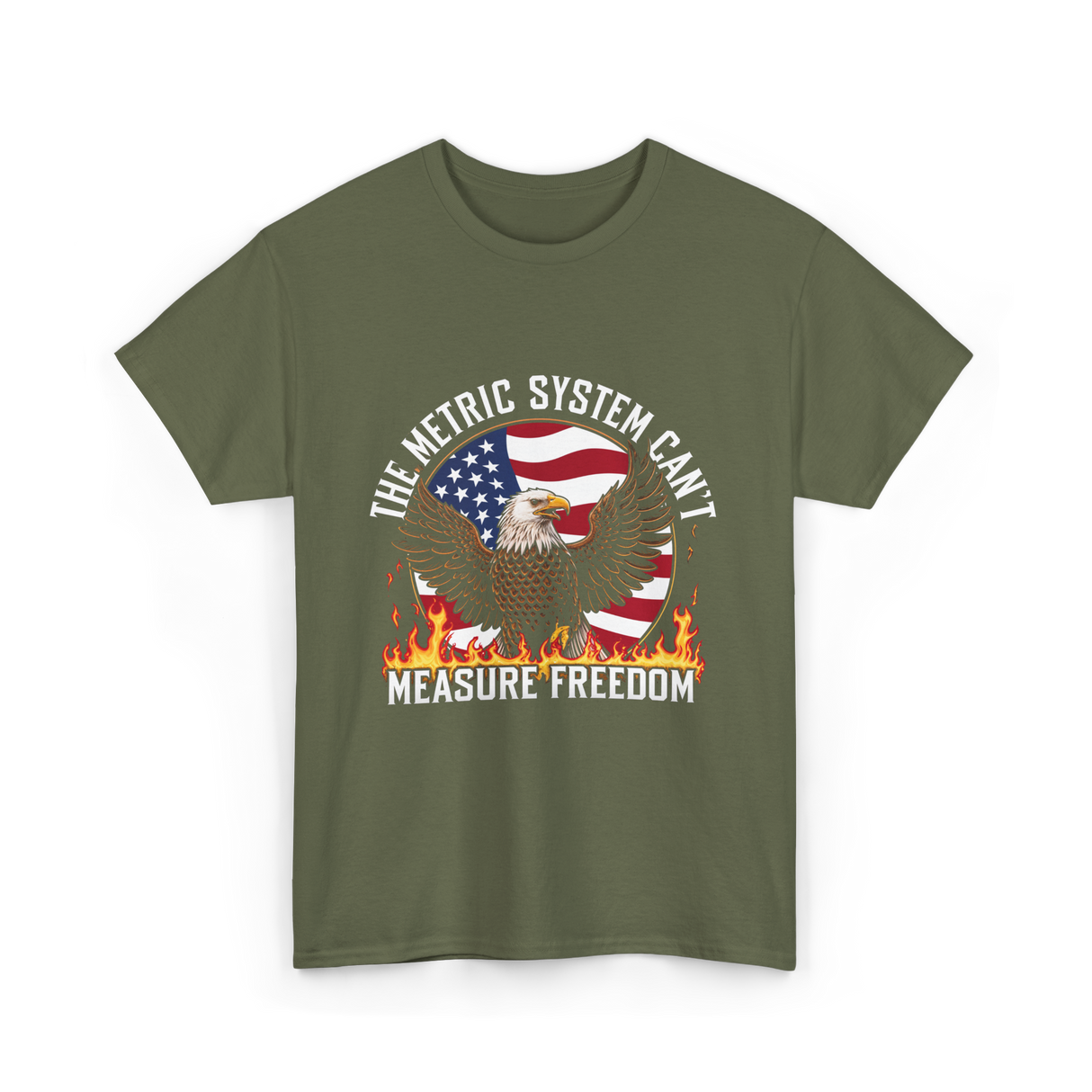 The Metric System Measure Freedom T-Shirt - Military Green