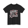 The Queen Has Retired Floral T-Shirt - Black