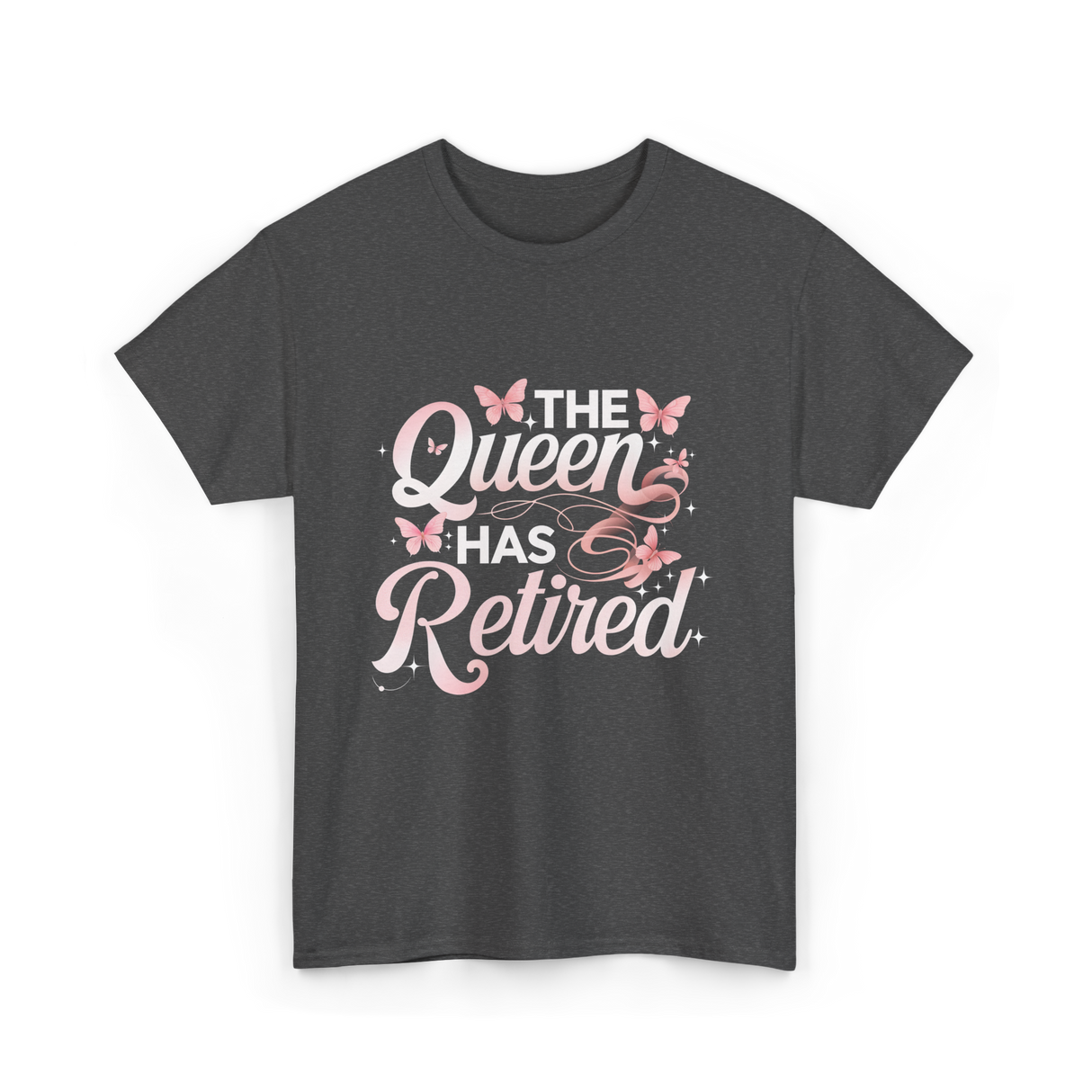 The Queen Has Retired Floral T-Shirt - Dark Heather