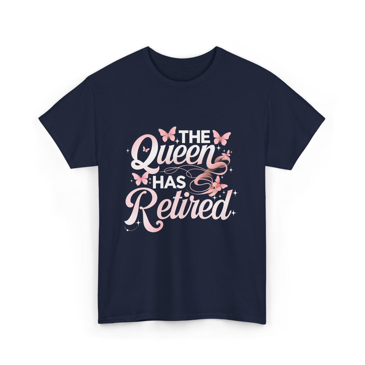 The Queen Has Retired Floral T-Shirt - Navy