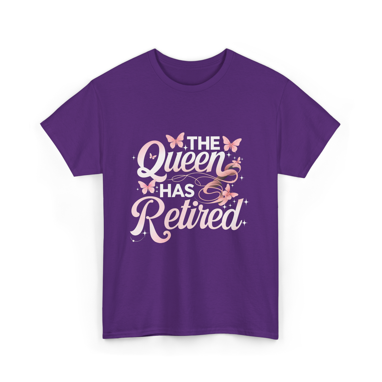 The Queen Has Retired Floral T-Shirt - Purple