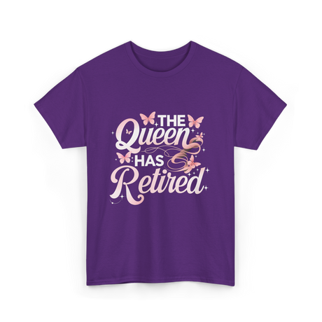 The Queen Has Retired Floral T-Shirt - Purple