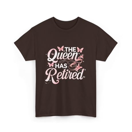 The Queen Has Retired Floral T-Shirt - Dark Chocolate