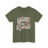 The Queen Has Retired Floral T-Shirt - Military Green