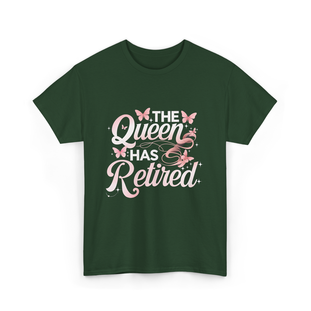 The Queen Has Retired Floral T-Shirt - Forest Green