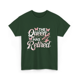 The Queen Has Retired Floral T-Shirt - Forest Green