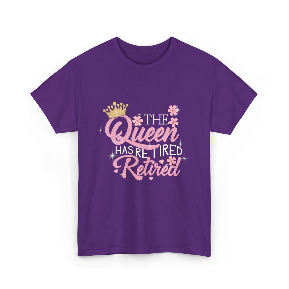 The Queen Has Retired Retirement T-Shirt - Purple