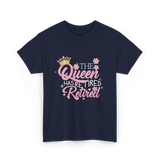 The Queen Has Retired Retirement T-Shirt - Navy