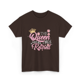 The Queen Has Retired Retirement T-Shirt - Dark Chocolate