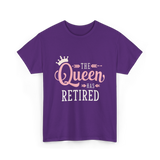 The Queen Has Retired Retirement Women T-Shirt - Purple