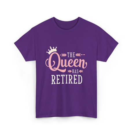 The Queen Has Retired Retirement Women T-Shirt - Purple