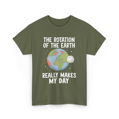 The Rotation of the Science T-Shirt - Military Green