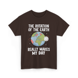 The Rotation of the Science T-Shirt - Dark Chocolate