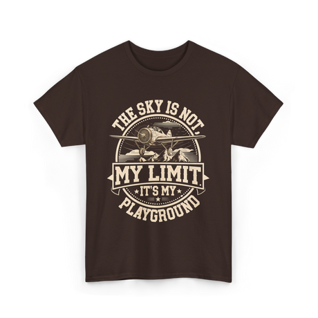The Sky Is Not Limit Playground Pilot T-Shirt - Dark Chocolate