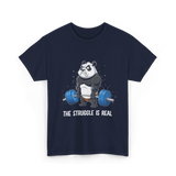 The Struggle Is Real Gym T-Shirt - Navy