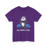 The Struggle Is Real Gym T-Shirt - Purple