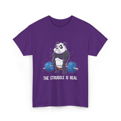 The Struggle Is Real Gym T-Shirt - Purple