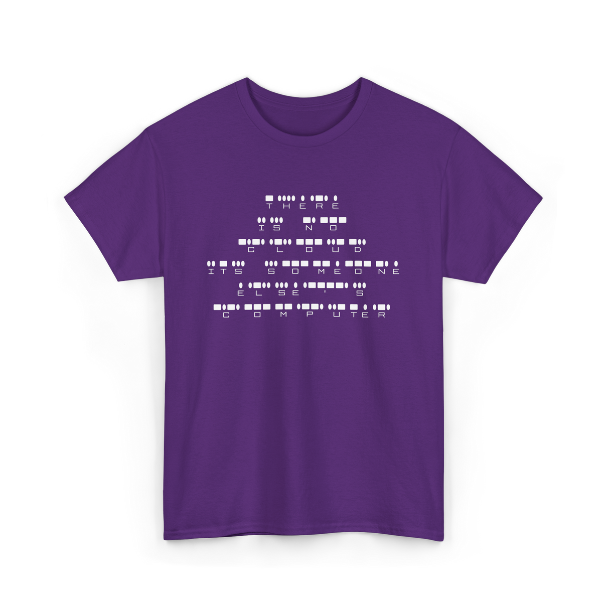 There Is No Cloud Computer Programmer T-Shirt - Purple