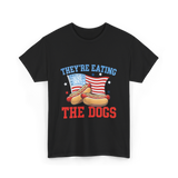 Theyre Eating The Dogs Hot Dog T-Shirt - Black