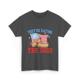 Theyre Eating The Dogs Hot Dog T-Shirt - Dark Heather