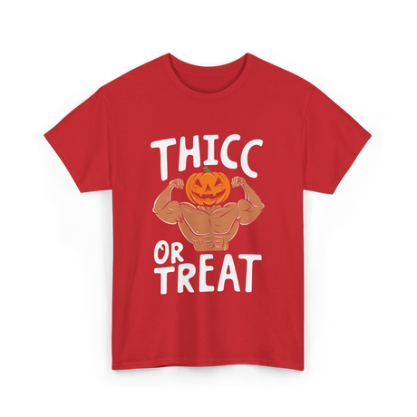 Thicc or Treat Halloween Costume T-Shirt - Red