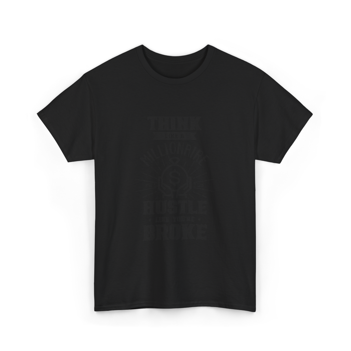 Think Like A Millionaire Money T-Shirt - Black