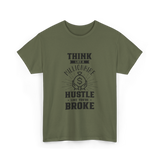 Think Like A Millionaire Money T-Shirt - Military Green