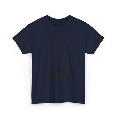 Think Like A Millionaire Money T-Shirt - Navy