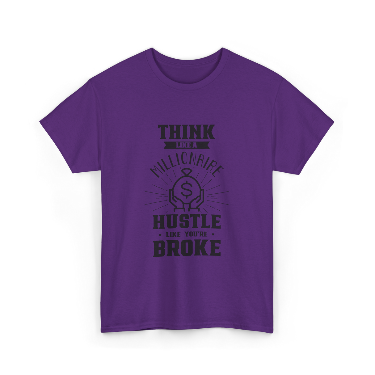 Think Like A Millionaire Money T-Shirt - Purple