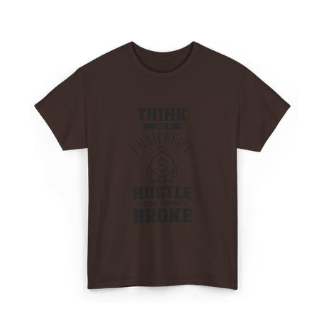 Think Like A Millionaire Money T-Shirt - Dark Chocolate