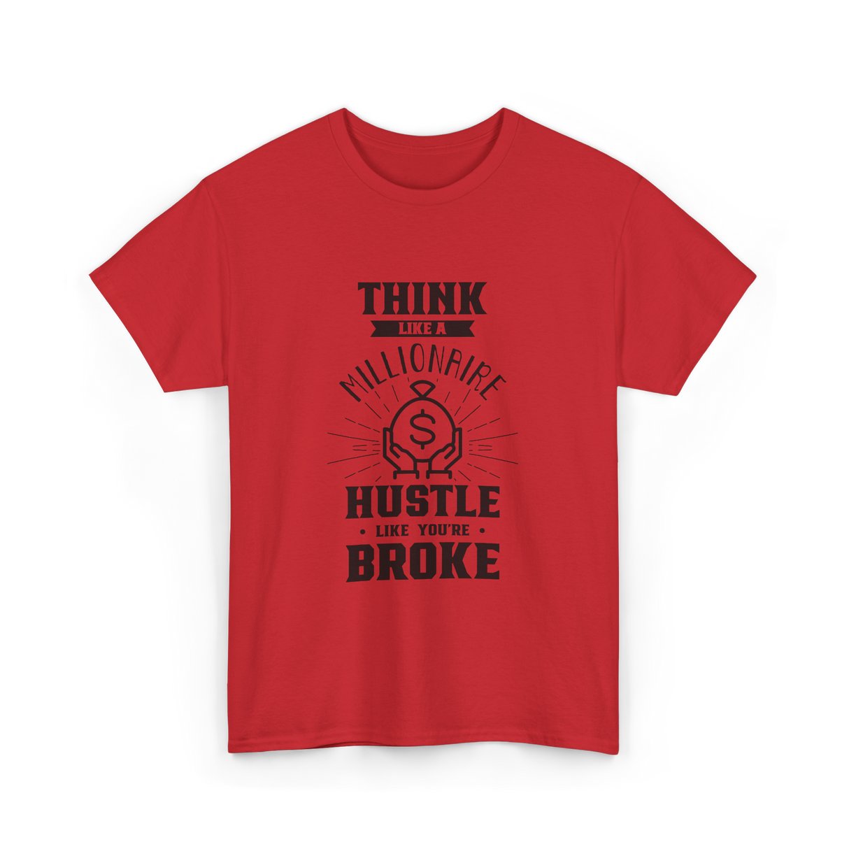 Think Like A Millionaire Money T-Shirt - Red