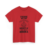 Think Like A Millionaire Money T-Shirt - Red