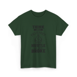 Think Like A Millionaire Money T-Shirt - Forest Green