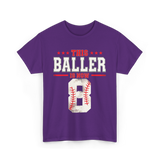 This Baller Is Now 8 Baseball T-Shirt - Purple