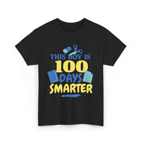 This Boy Is 100 Days Smarter Kids T-Shirt - Black