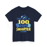 This Boy Is 100 Days Smarter Kids T-Shirt - Navy