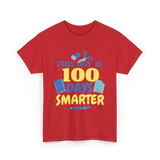 This Boy Is 100 Days Smarter Kids T-Shirt - Red