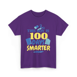 This Boy Is 100 Days Smarter Kids T-Shirt - Purple